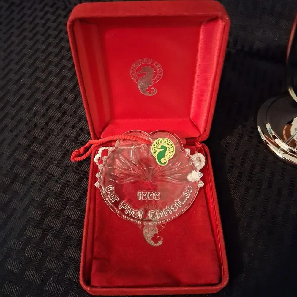 Waterford Christmas Swan Ornament 1999 Our First Christmas EUC